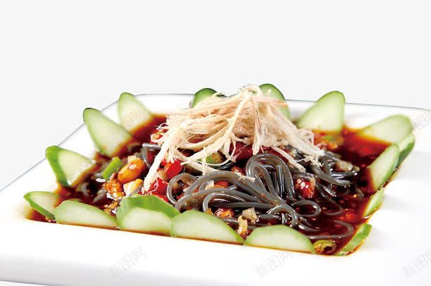 酸辣蕨根粉png免抠素材_新图网 https://ixintu.com 凉菜 浙菜 菜品 蕨根粉 麻辣