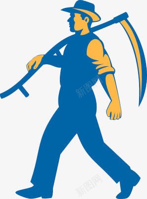 去劳动的农民png免抠素材_新图网 https://ixintu.com 儿童 卡通 少儿 彩画人物