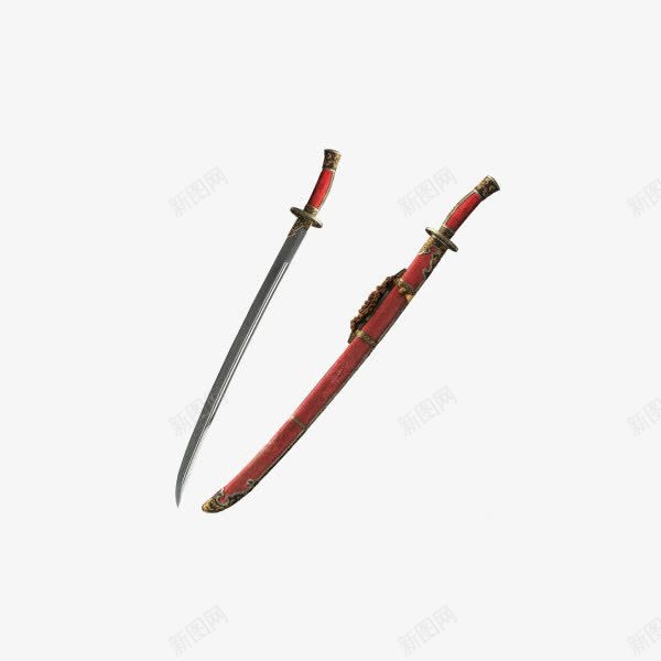 乾隆御刀清刀红珍珠鱼皮png免抠素材_新图网 https://ixintu.com 产品实物 宝刀 未开刃 龙泉宝刀 龙泉宝剑