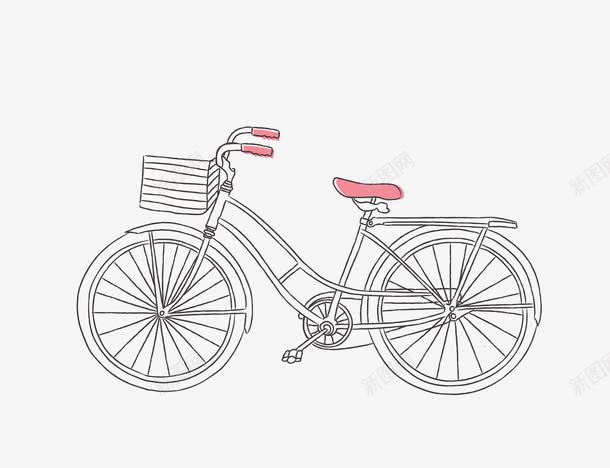 黑色线条自行车png免抠素材_新图网 https://ixintu.com 单车 矢量自行车 线条自行车 黑色自行车