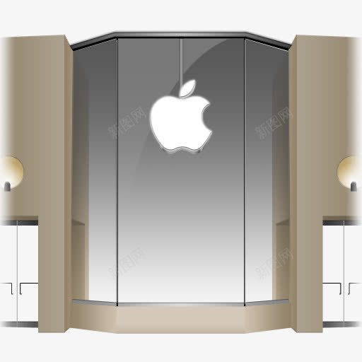 苹果商店卢浮宫前的图标png_新图网 https://ixintu.com apple front louvre store 前面 商店 罗浮宫 苹果