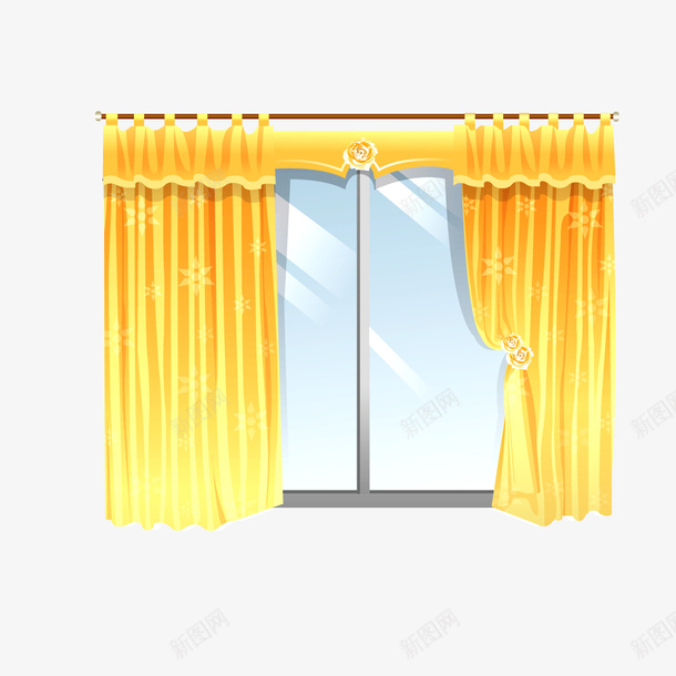 黄色的卡通窗帘png免抠素材_新图网 https://ixintu.com 卡通 窗帘 黄色 黄色卡通 黄色的卡通窗帘