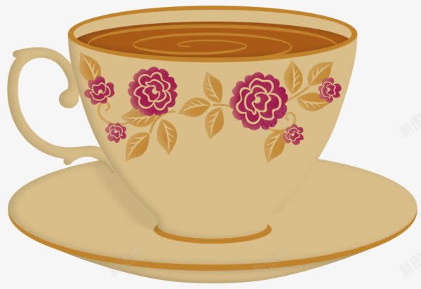 手绘花朵图案咖啡杯png免抠素材_新图网 https://ixintu.com 卡通咖啡杯 咖啡杯免抠 咖啡杯免抠图片 手绘咖啡杯 花朵图案咖啡杯