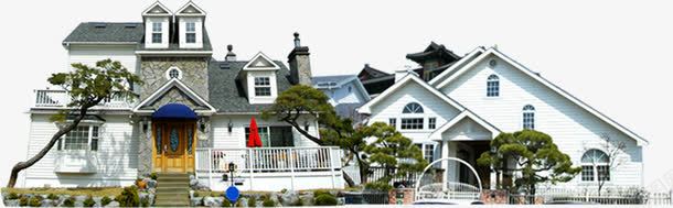 时尚田园美景建筑别墅png免抠素材_新图网 https://ixintu.com 别墅 建筑 时尚 田园 美景