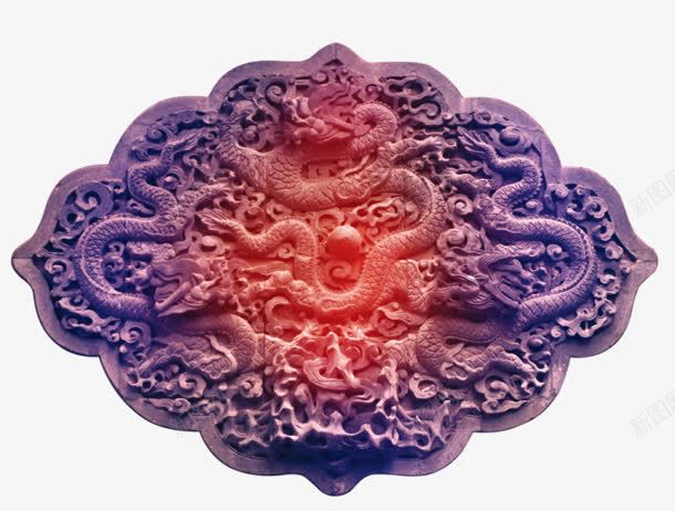紫色粉色二龙戏珠装饰品png免抠素材_新图网 https://ixintu.com 二龙戏珠 粉色 紫色 装饰品