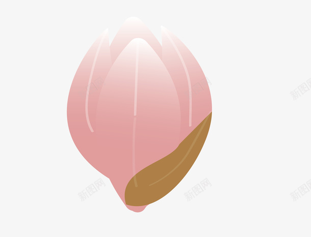 一个小花包矢量图ai免抠素材_新图网 https://ixintu.com 卡通 叶子 立体 粉色 花瓣 花蕾 褐色 矢量图