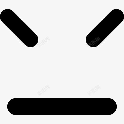表情的脸直口线和闭着眼睛图标png_新图网 https://ixintu.com 嘴 广场 接口 直 线 脸 表情 表情符号