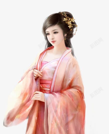 美艳古风女子手绘png免抠素材_新图网 https://ixintu.com 古风 女子 美艳