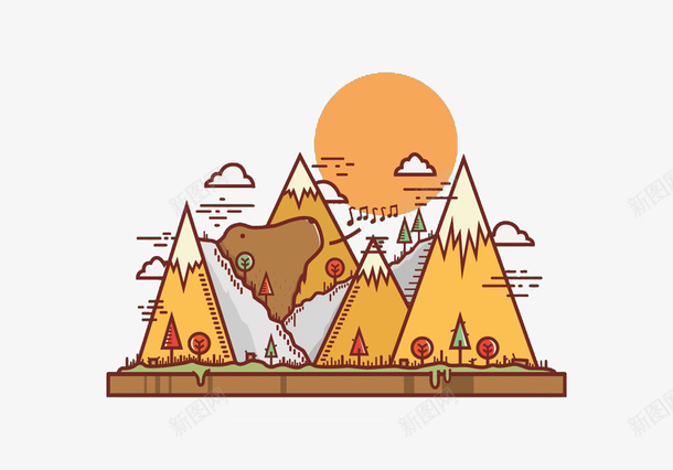 陡峭的山峰图png免抠素材_新图网 https://ixintu.com 云 卡通山 卡通山云 大山 山 山云 山云图 山峰 陡峭的山 风景图