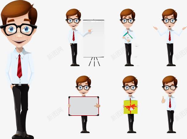 职业男性png免抠素材_新图网 https://ixintu.com 总裁 抱礼物的男性 职业男性 财务报表