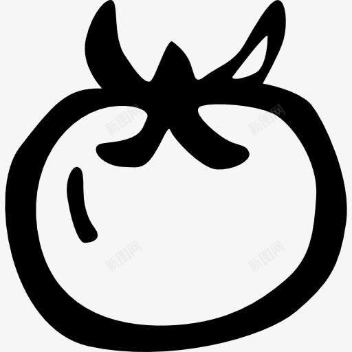 番茄的手绘符号图标png_新图网 https://ixintu.com 手绘 手绘烹饪 烹饪 番茄 绘画 蔬菜 食品