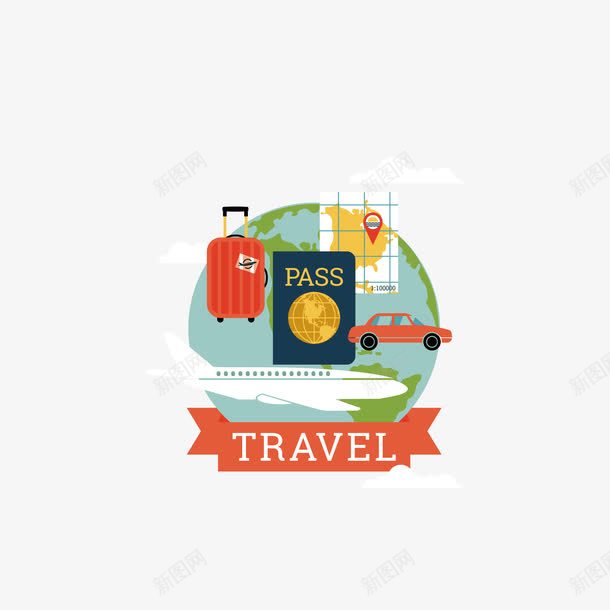旅行周末去哪儿png免抠素材_新图网 https://ixintu.com 全球旅行 周末去哪儿 宣传海报 广告宣传 底纹设计 旅行
