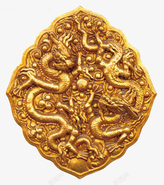 龙纹金牌png免抠素材_新图网 https://ixintu.com 矢量装饰 装饰 金牌 金牌装饰 龙纹