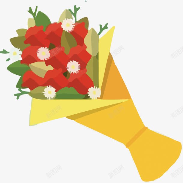 手绘包装好的玫瑰花png免抠素材_新图网 https://ixintu.com 包装 包装素材 手绘玫瑰花 手绘玫瑰花包装 手绘玫瑰花花束免抠 手绘玫瑰花花束免抠png 玫瑰花 玫瑰花矢量 玫瑰花素材
