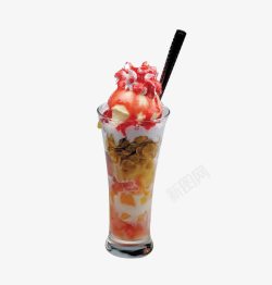 浜哄憳燕麦水果冰淇淋杯高清图片