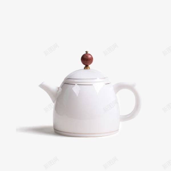 韵然坊象牙玉瓷茶壶png免抠素材_新图网 https://ixintu.com 产品实物 白色茶壶 白钟铃壶