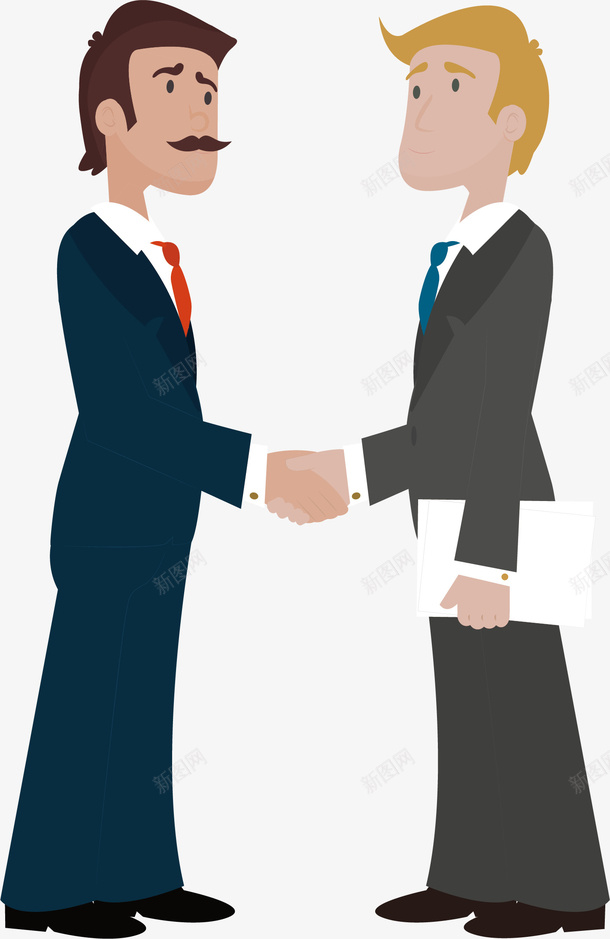 握手元素矢量图ai免抠素材_新图网 https://ixintu.com png 元素 卡通 客户 拜访客户 见面的客户 矢量图