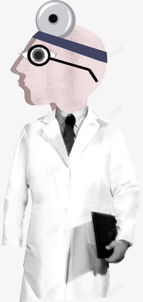 可爱抽象眼科医生png免抠素材_新图网 https://ixintu.com 医生 可爱 抽象 眼科