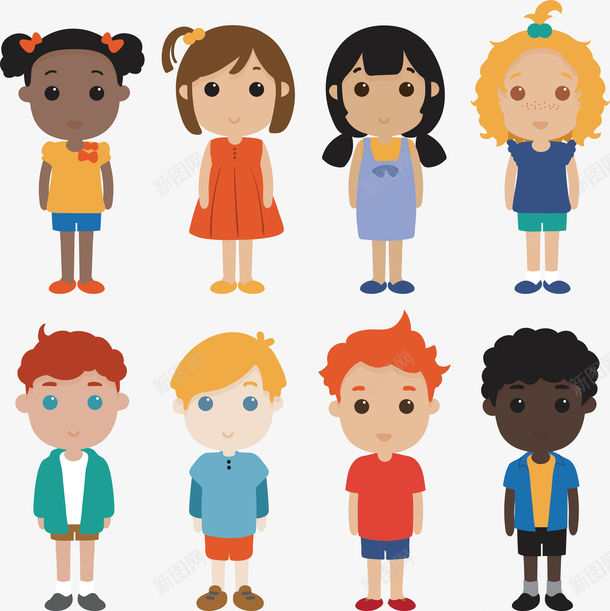 精美学生装扮人物矢量图ai免抠素材_新图网 https://ixintu.com 人物 卡通 呆萌 学生 学生装扮 装扮设计 矢量图