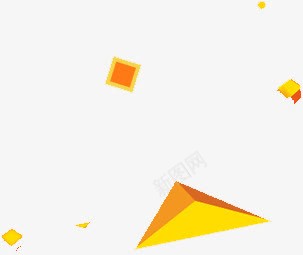 黄色卡通节日几何图形png免抠素材_新图网 https://ixintu.com 几何图形 卡通 节日 黄色