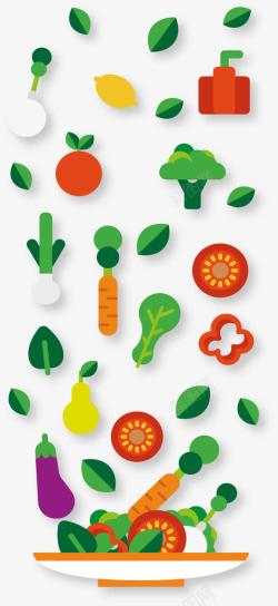 绿色食物菜谱封面背景矢量图素材