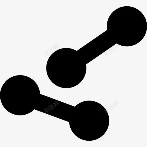 两个哑铃图标png_新图网 https://ixintu.com 体育 健身房 哑铃 运动 锻炼