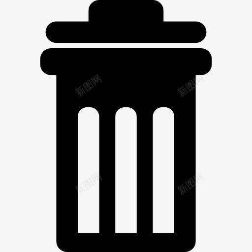 垃圾桶有盖图标png_新图网 https://ixintu.com 可以回收箱盖 器皿 垃圾 垃圾容器 工具 覆盖