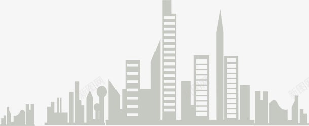 手绘黑色城市剪影png免抠素材_新图网 https://ixintu.com 剪影 城市 黑色
