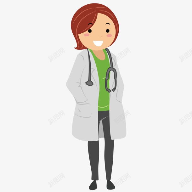 穿白大褂的女医生png免抠素材_新图网 https://ixintu.com 医疗 女医生 白大褂