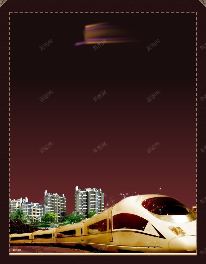 商务黑红色楼房高铁背景cdr设计背景_新图网 https://ixintu.com 商务 楼房 科幻 科技 高铁 黑红色
