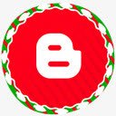 圣诞节社交媒体红色图标bloggerpng_新图网 https://ixintu.com blogger 图标 圣诞节 媒体 社交 红色