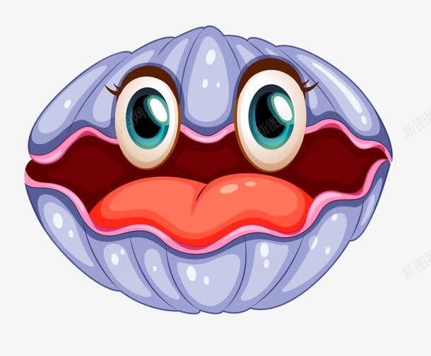 手绘珍珠蚌png免抠素材_新图网 https://ixintu.com 大眼睛 手绘 珍珠 蚌 蛤蚌