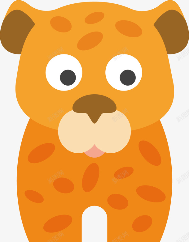 可爱小动物矢量图ai免抠素材_新图网 https://ixintu.com 创意 卡通 可爱 大眼睛 小动物 抽象 棕色 设计 矢量图