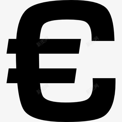 欧元符号的轮廓图标png_新图网 https://ixintu.com 商务 欧元 欧元的变体 欧元的轮廓 欧元符号欧元的迹象