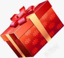 红色卡通礼盒花纹png免抠素材_新图网 https://ixintu.com 卡通 礼盒 红色 花纹 设计