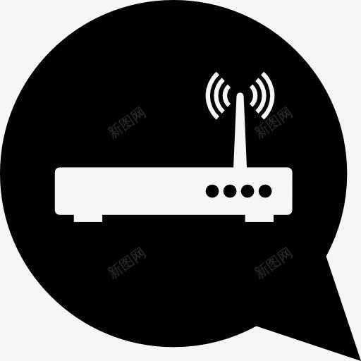 路由器图标png_新图网 https://ixintu.com 无线 气泡 气球 社会 语音 连接互联网