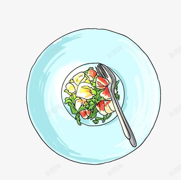 沙拉png免抠素材_新图网 https://ixintu.com 卡通 手绘 沙拉 简笔 食物
