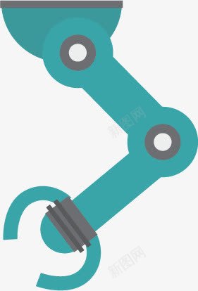 重型机械手矢量图ai免抠素材_新图网 https://ixintu.com 工厂 扁平 抓手 蓝色 矢量图