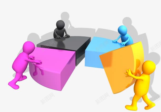 3D小人psd免抠素材_新图网 https://ixintu.com 3D 3D小人 彩色小人 电子商务 黄色小人
