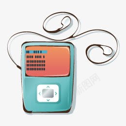 手绘MP3png免抠素材_新图网 https://ixintu.com 手绘 耳机 音乐