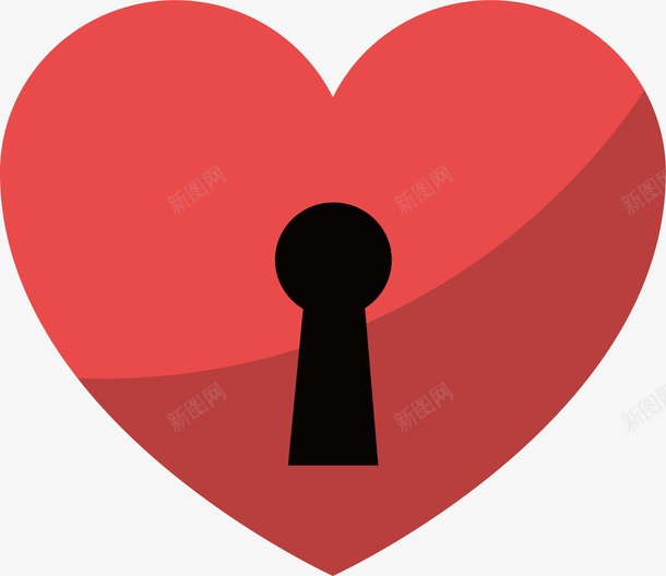 红色爱心钥匙孔矢量图eps免抠素材_新图网 https://ixintu.com 心锁 爱心 矢量素材 红色 钥匙孔 矢量图