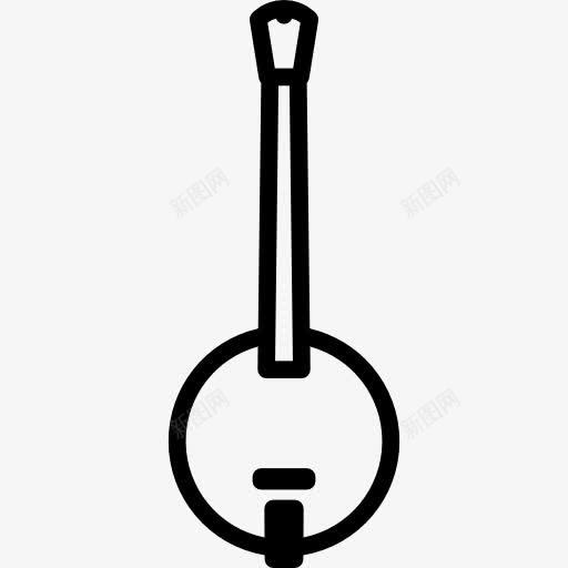 班卓琴图标png_新图网 https://ixintu.com 乐器 古董 弦乐器 民间 音乐 音乐播放器
