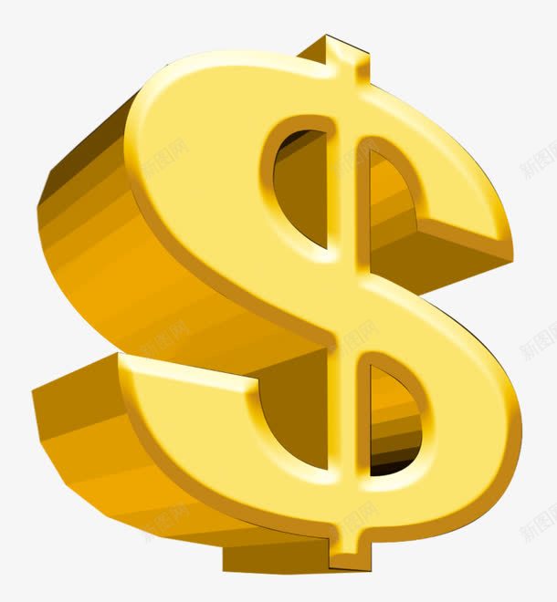 金币符号png免抠素材_新图网 https://ixintu.com 立体 符号 美元 金字 金属 金币