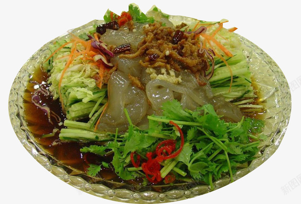 凉拌粉皮png免抠素材_新图网 https://ixintu.com 凉菜 粉皮 酸辣 青菜