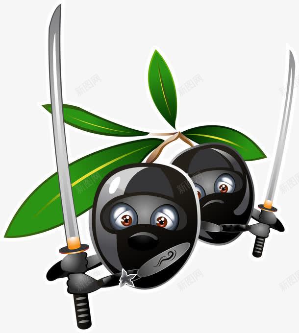 手绘李子武士矢量图ai免抠素材_新图网 https://ixintu.com 剑 手绘 拔刀 李子武士 矢量图