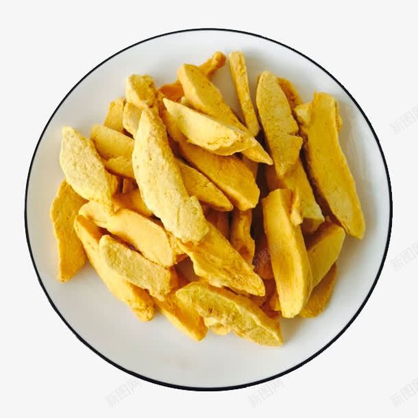 俯拍盘子里的果干png免抠素材_新图网 https://ixintu.com 俯拍苹果片 条形苹果片 烟台苹果片 苹果片