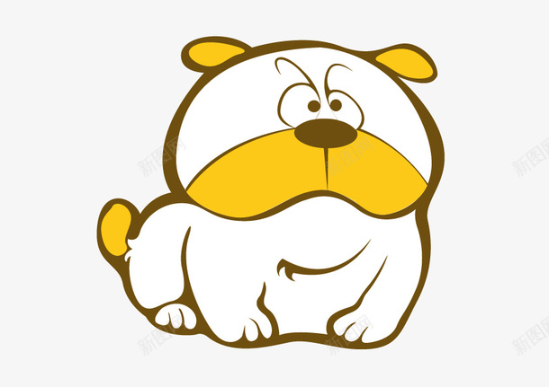 黄色笨狗卡通矢量图ai免抠素材_新图网 https://ixintu.com 卡通 笨狗 黄色 矢量图
