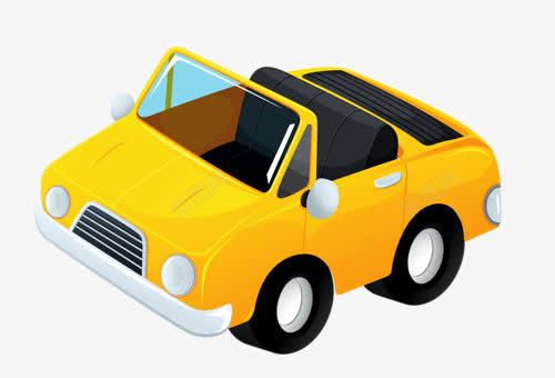 黄敞篷车png免抠素材_新图网 https://ixintu.com 交通工具 玩具 车