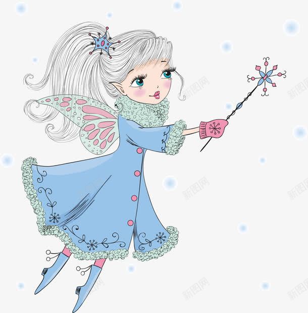 魔法女孩png免抠素材_新图网 https://ixintu.com 卡通 女孩 手绘 魔法棒