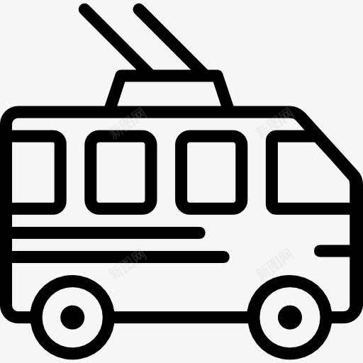 无轨电车图标png_新图网 https://ixintu.com 公共交通 无轨电车 汽车 车辆 运输